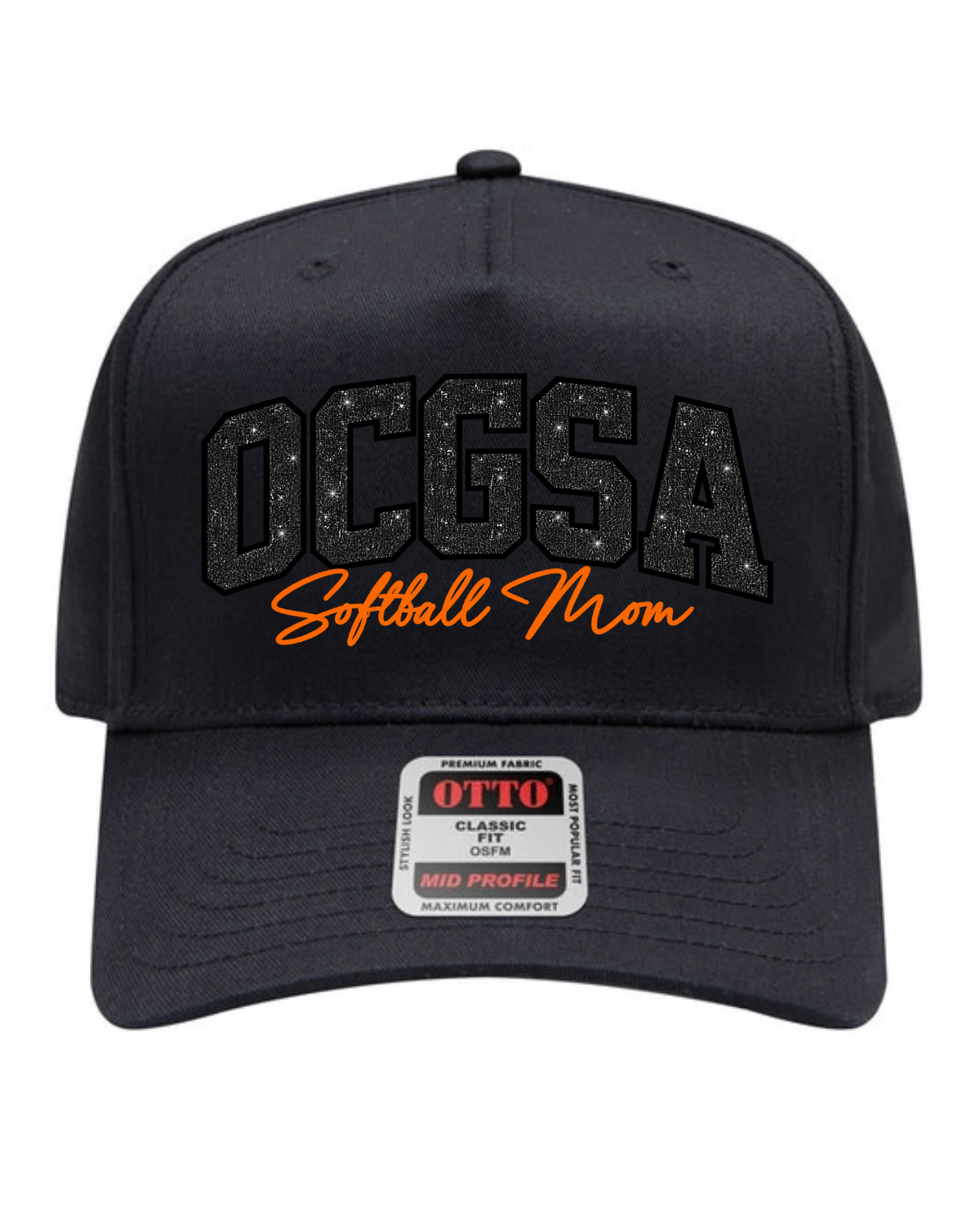 OCGSA Black Glitter Embroidered Hat