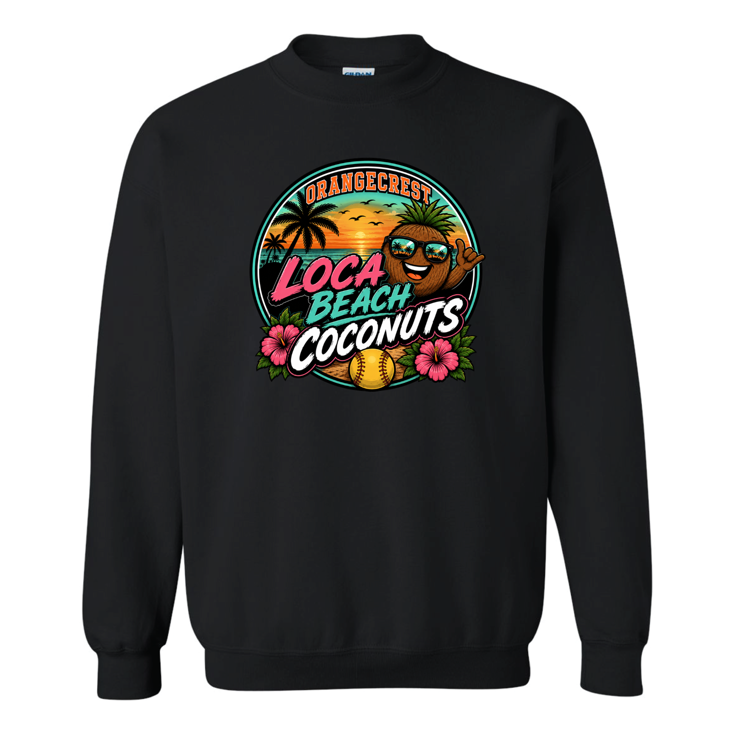 Loca Beach Coconuts Fleece Crew Sweatshirt