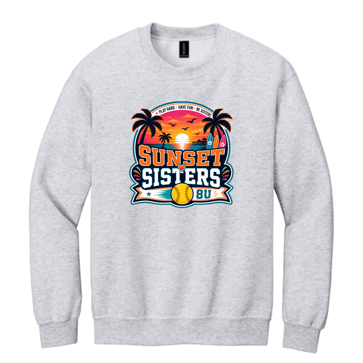 Sunset Sisters Fleece Crew Sweatshirt
