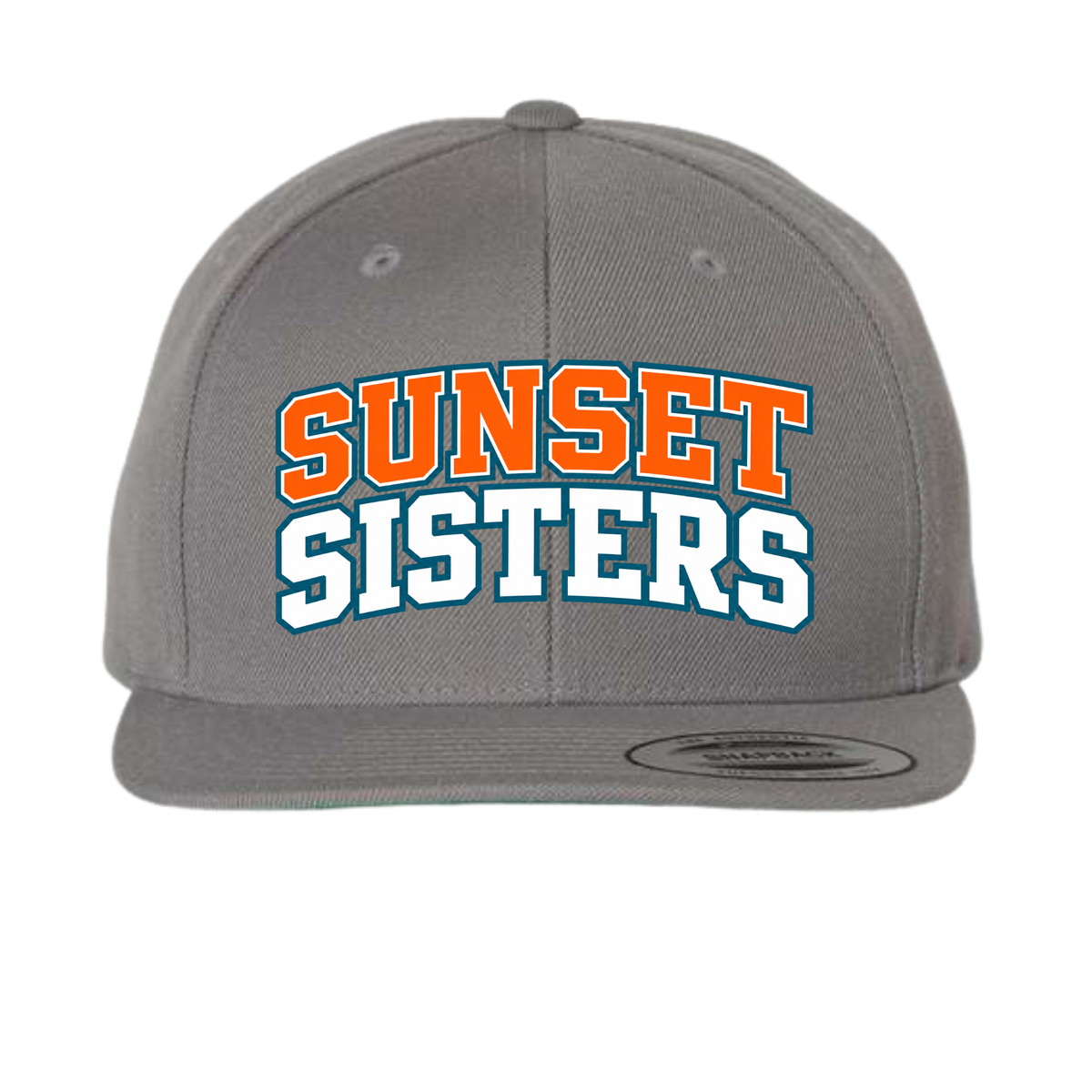 Sunset Sisters Embroidered Flat Bill