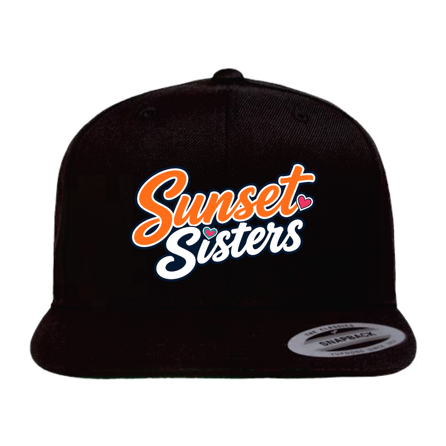 Sunset Sisters Embroidered Flat Bill