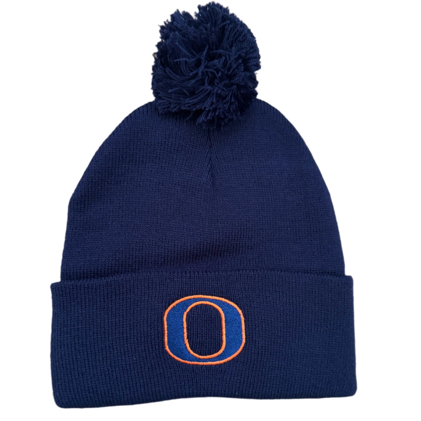 "O" Pom Beanie / Embroidered