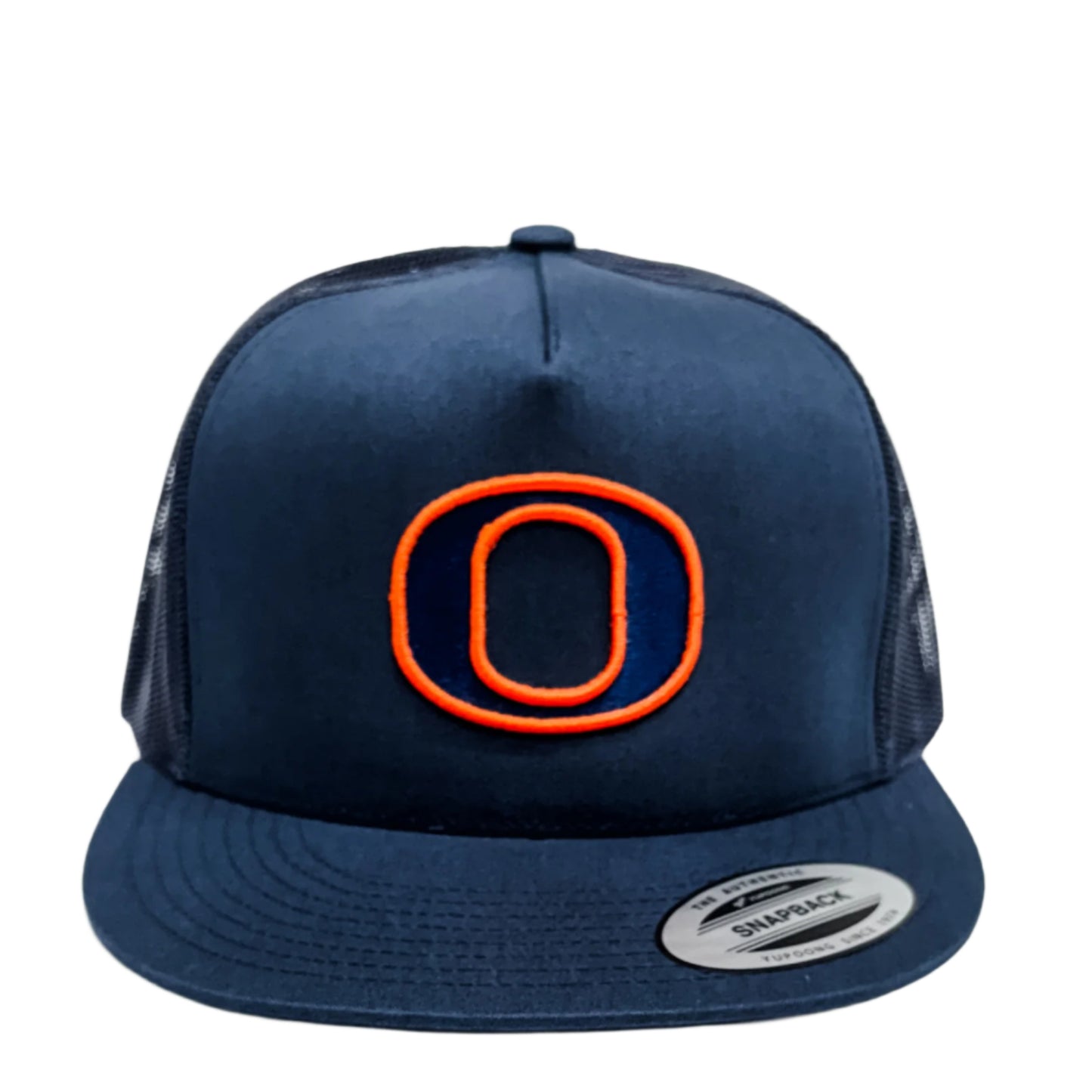 "O" Navy Flat Bill Mesh