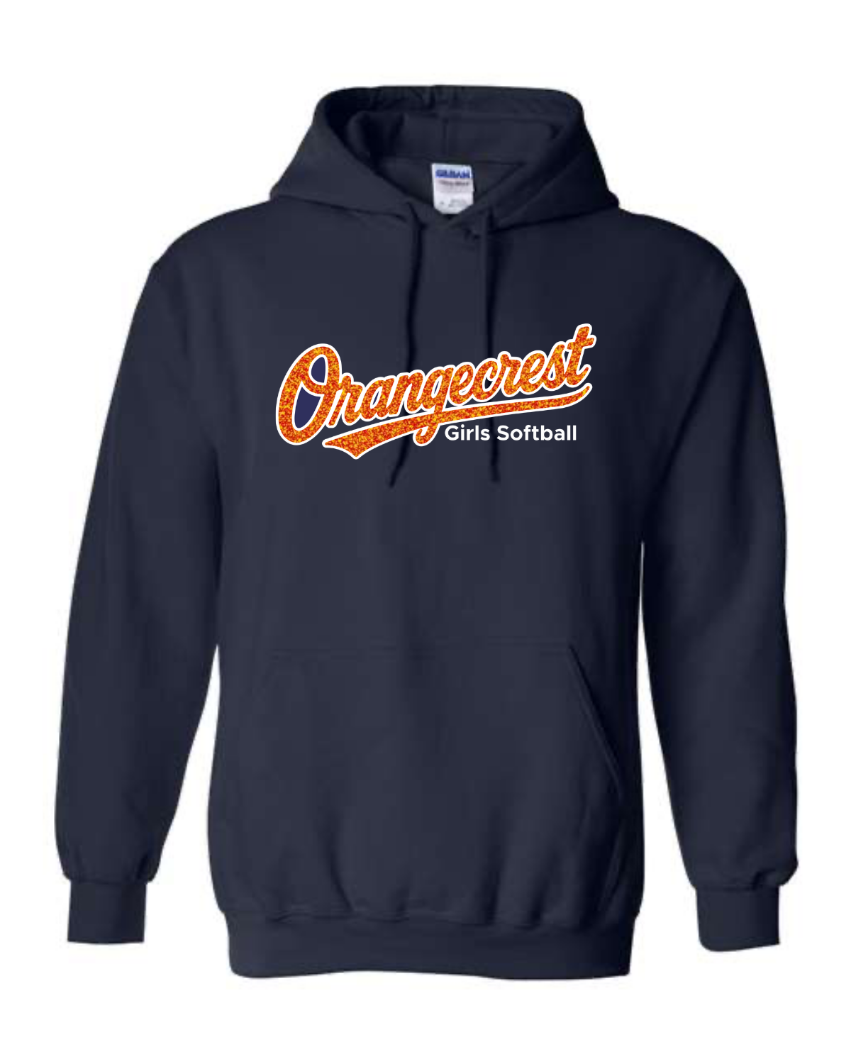 Orangecrest Script Glitter Embroidered Hoodie