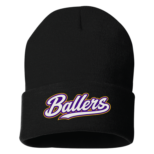 Purple Ballers Embroidered Beanie