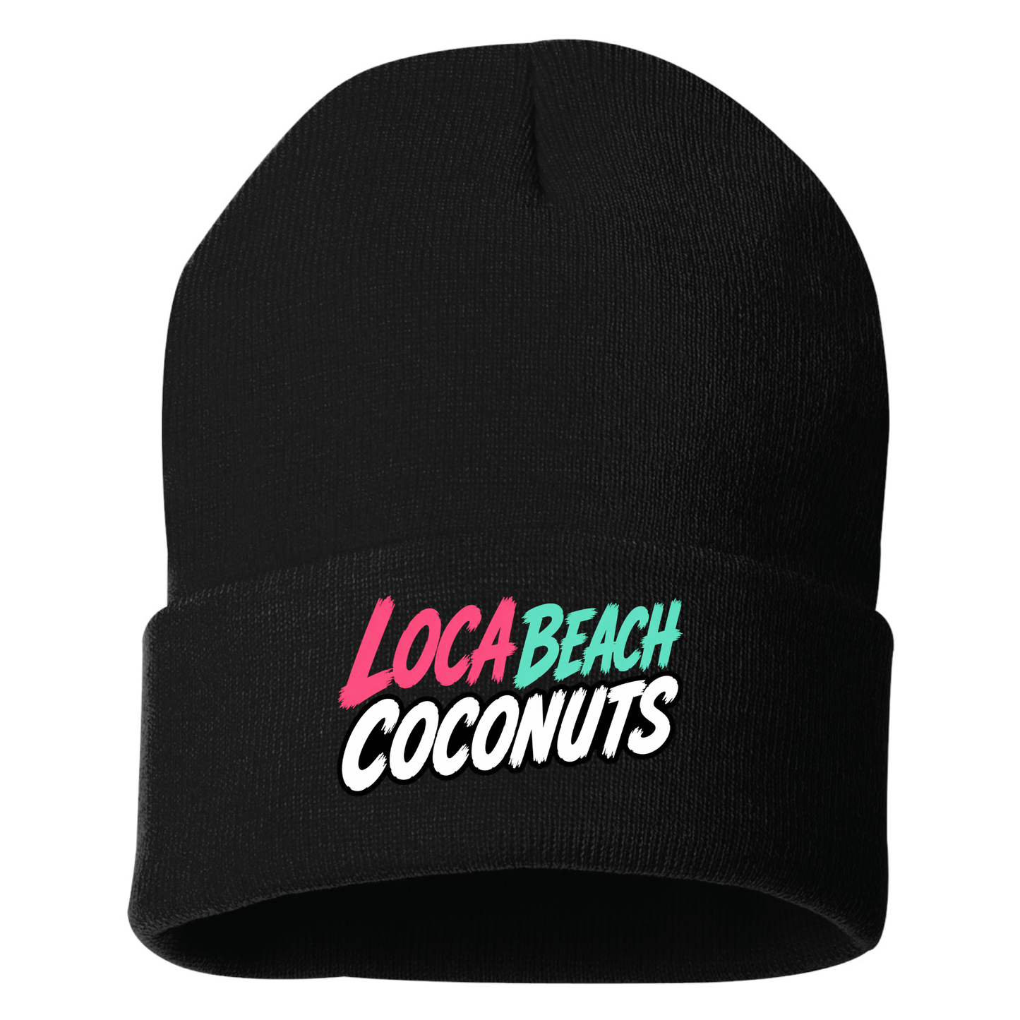 Loca Beach Coconuts Embroidered Beanie