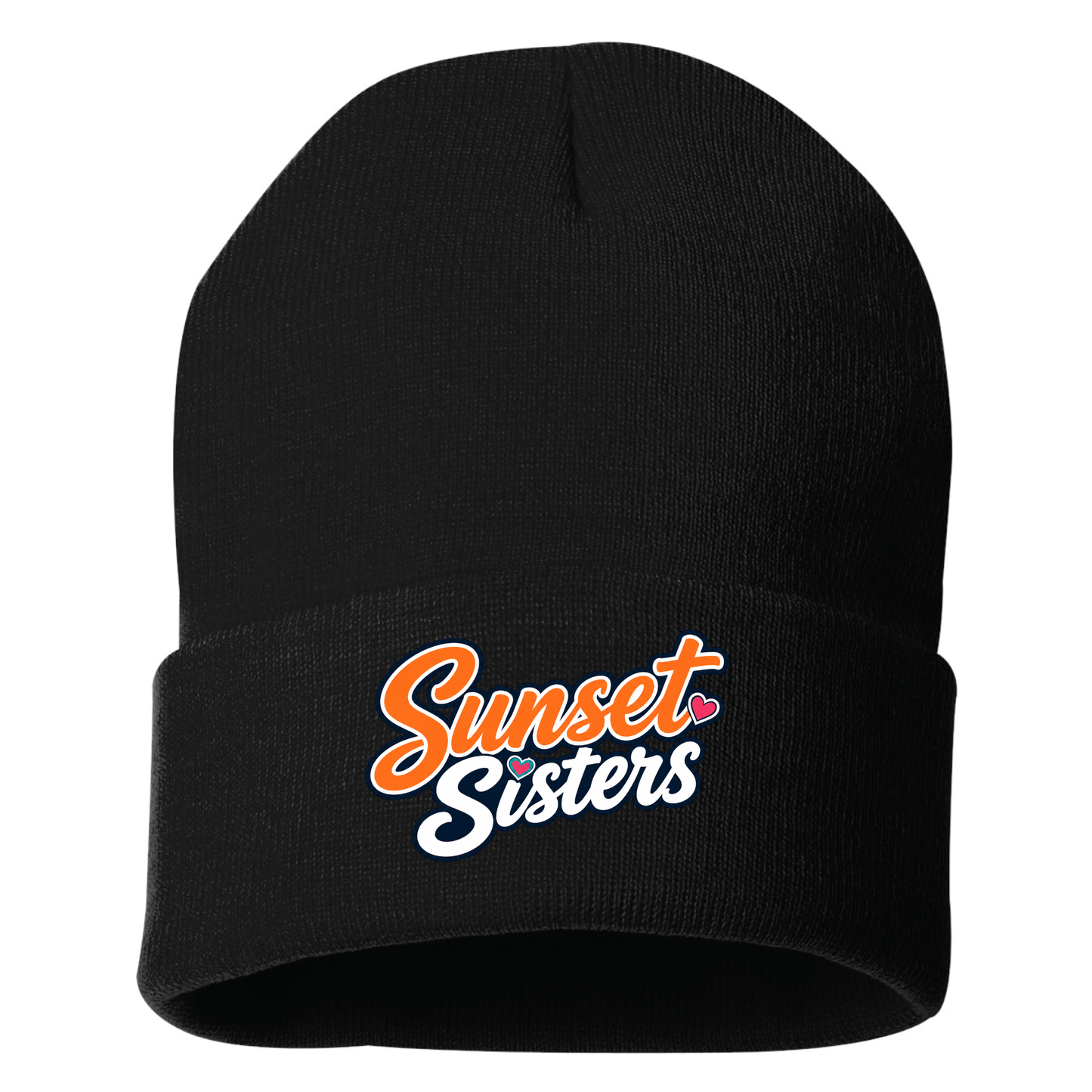 Sunset Sisters Embroidered Beanie