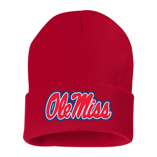 Ole Miss Embroidered Beanie