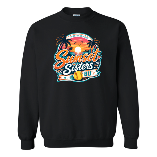 Sunset Sisters Fleece Crew Sweatshirt