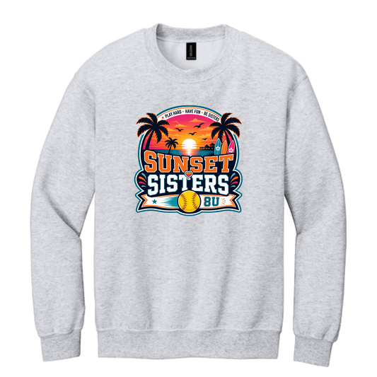 Sunset Sisters Fleece Crew Sweatshirt