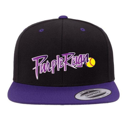 Purple Reign Embroidered Flat Bill