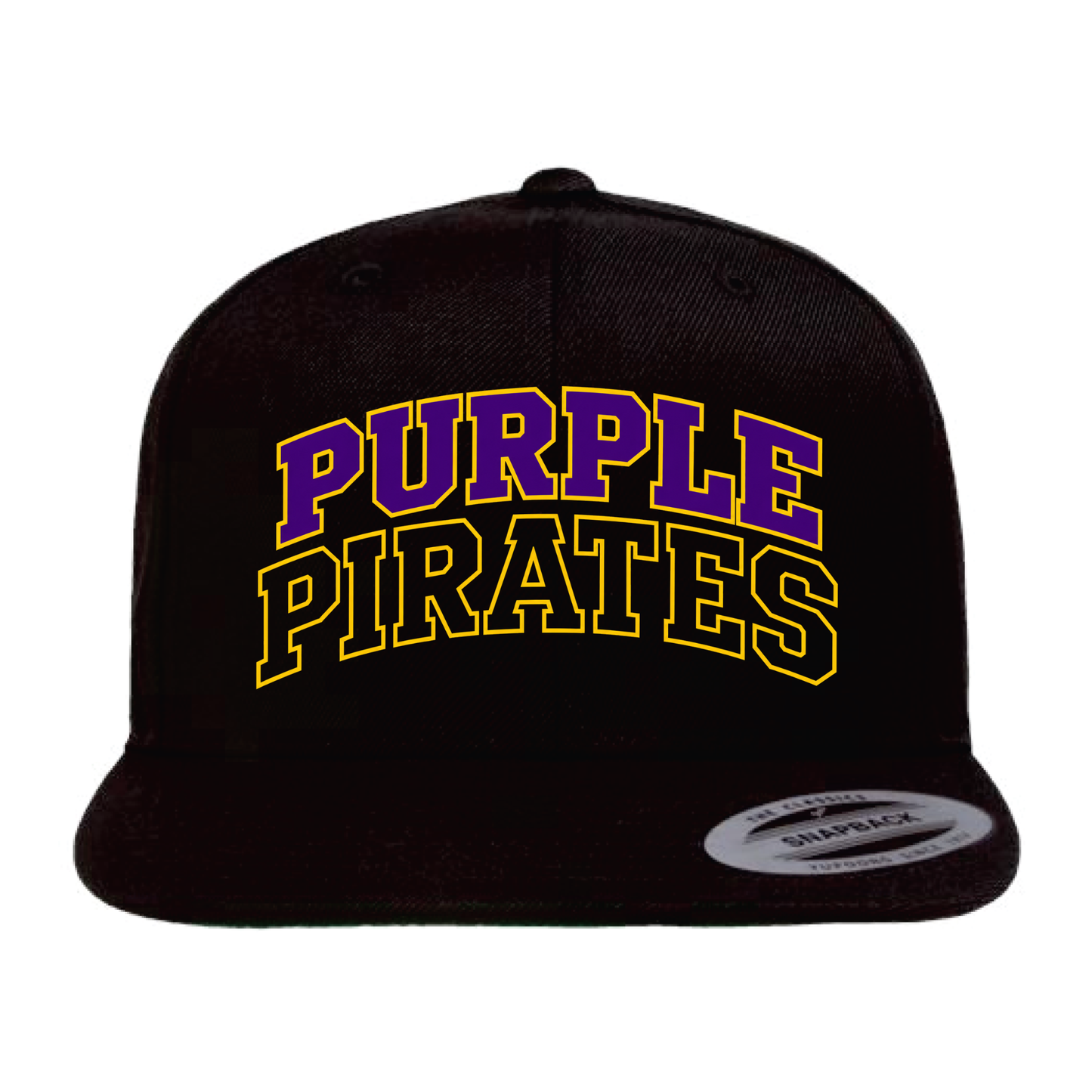 Purple Pirates Embroidered Flat Bill