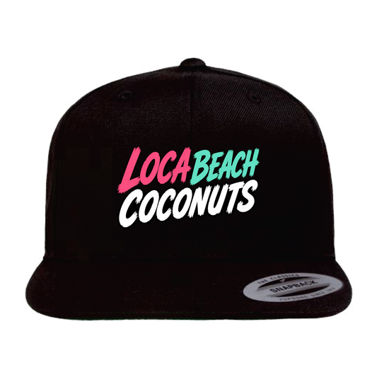 Loca Beach Cocnuts Embroidered Flat Bill