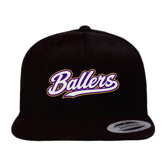 Purple Ballers Embroidered Flat Bill