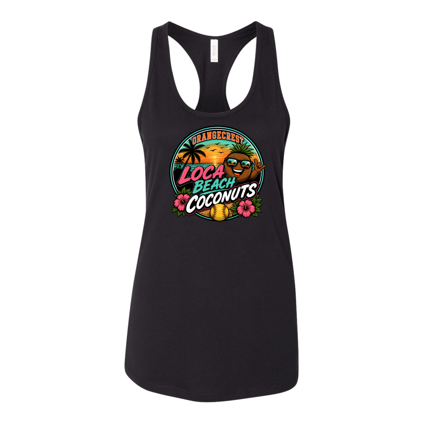 Loca Beach Coconuts Racerback Tank