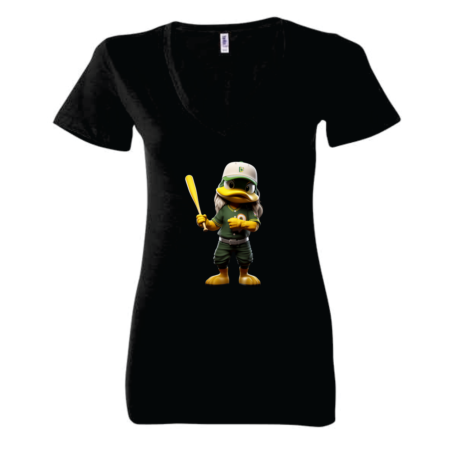 Ducks Mascot Ladies V-Neck Tee