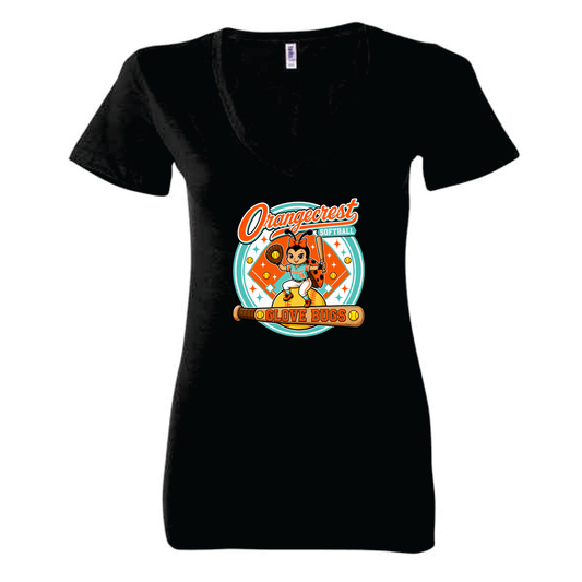 Glove Bugs Ladies V-Neck Tee