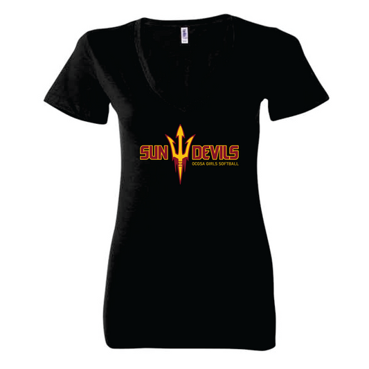 Sun Devils Ladies V-Neck Tee