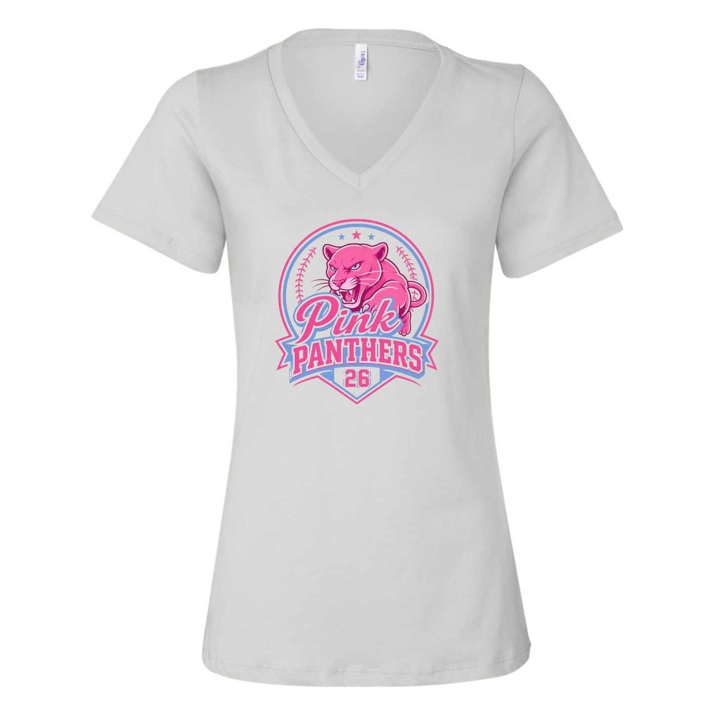 Pink Panthers Ladies V-Neck Tee