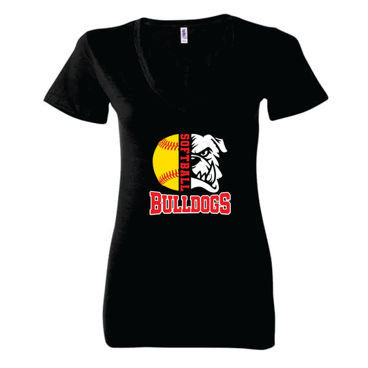 Bulldogs Ladies V-Neck Tee