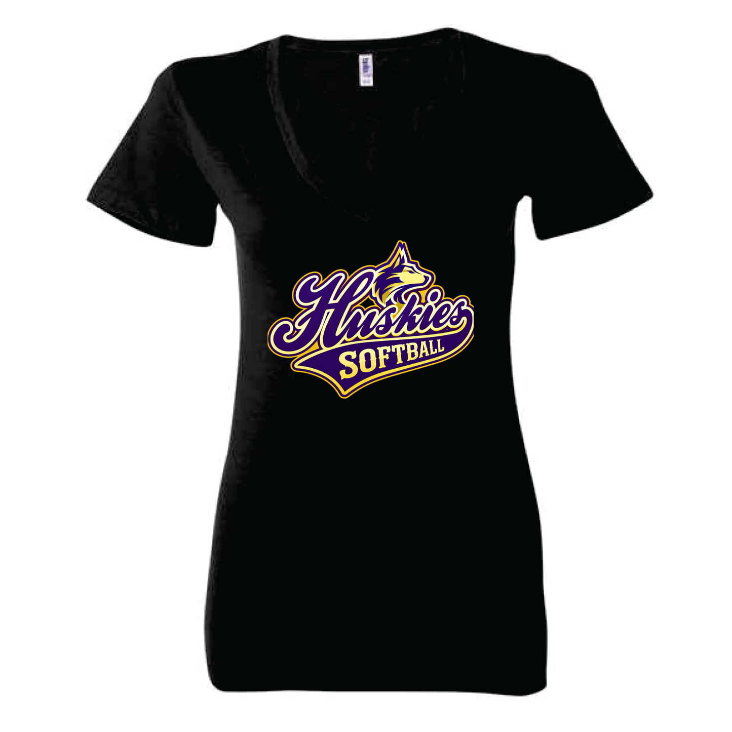 Huskies Ladies V-Neck Tee