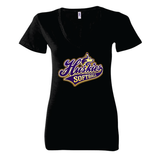 Huskies Ladies V-Neck Tee