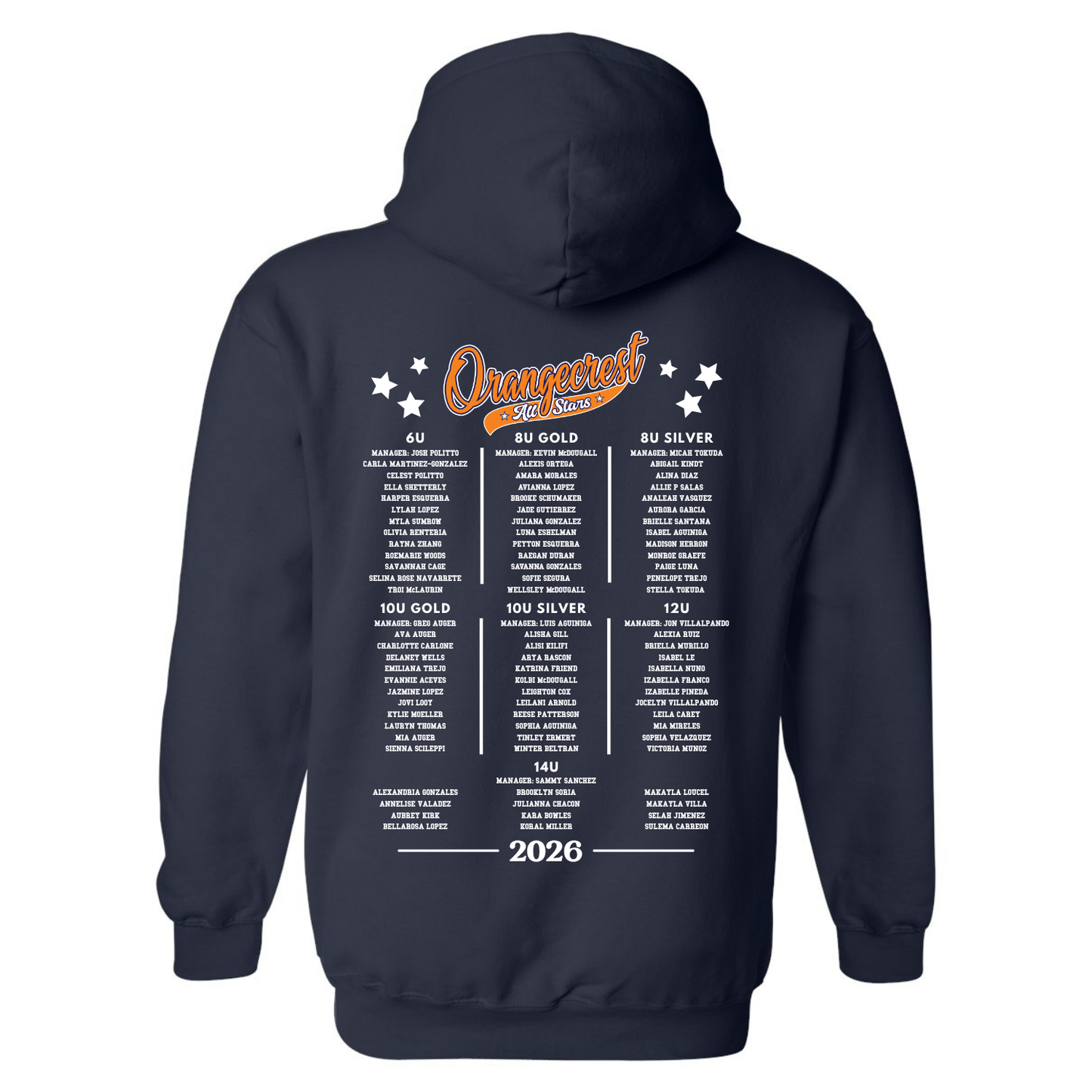 OCGSA All Stars Bell Roster Fleece Hoodie