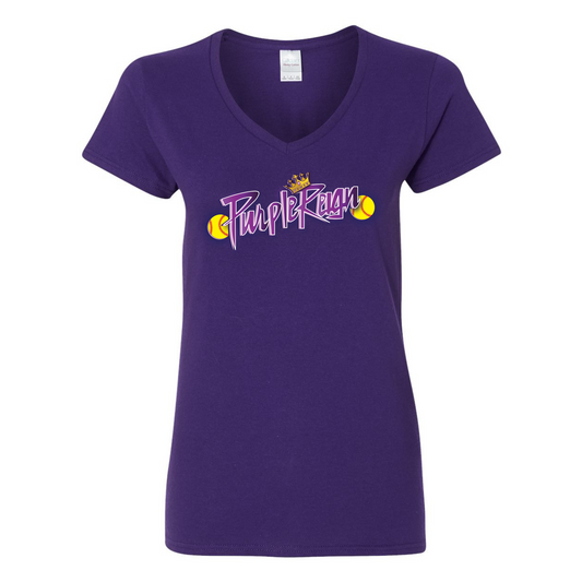 Purple Reign Ladies V-Neck Tee