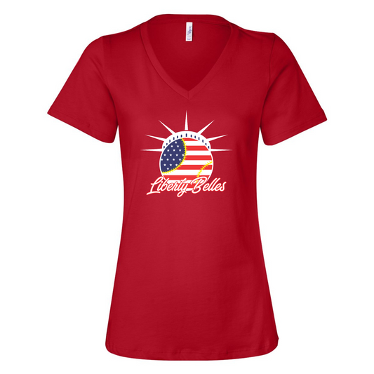 Liberty Belles Ladies V-Neck Tee