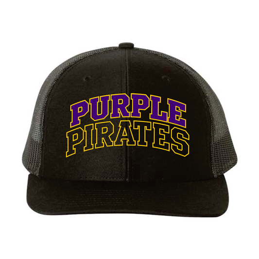 Purple Pirates Embroidered Trucker