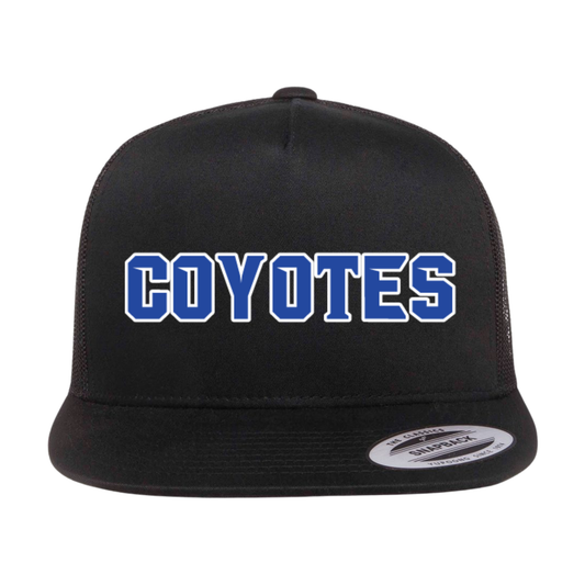 Coyotes Embroidered Trucker Flat Bill