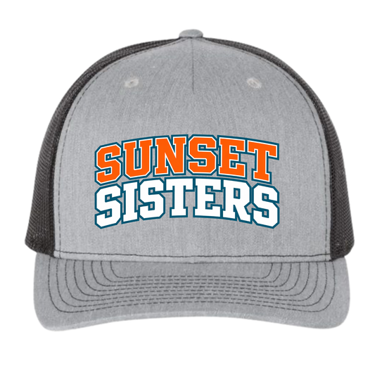 Sunset Sisters Embroidered Trucker